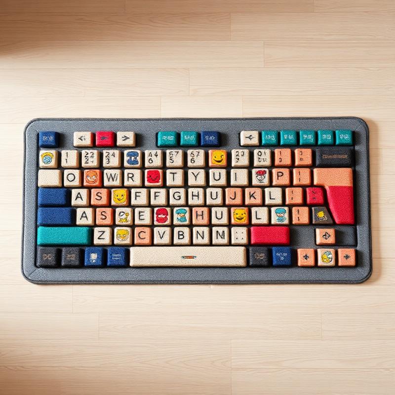 Tapete Teclado com Personagens Y2K