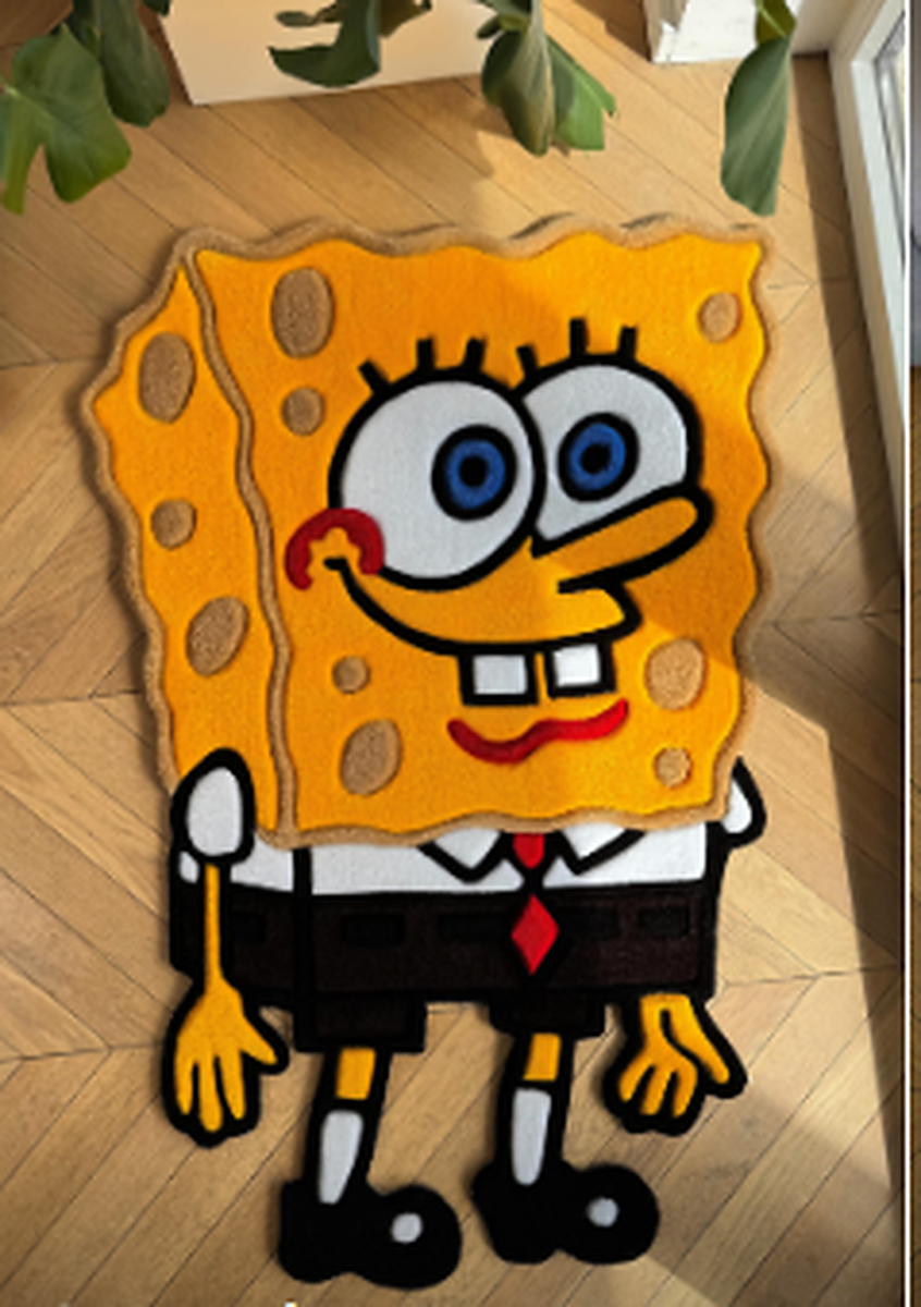 Tapete Bob Esponja Calça Quadrada