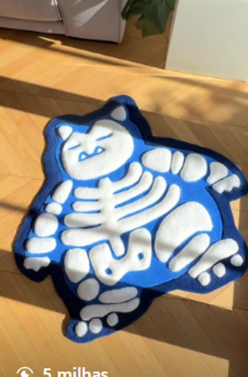 Tapete Snorlax Esqueleto Pokémon